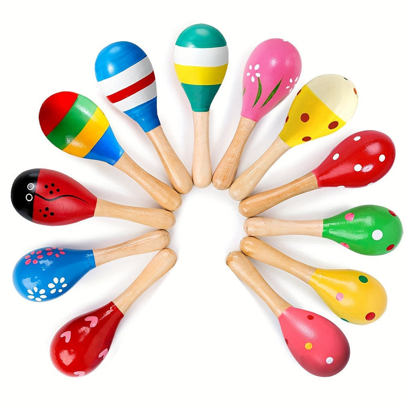 MelodyWood Wooden Maraca - Playful Musical Instrument for Children