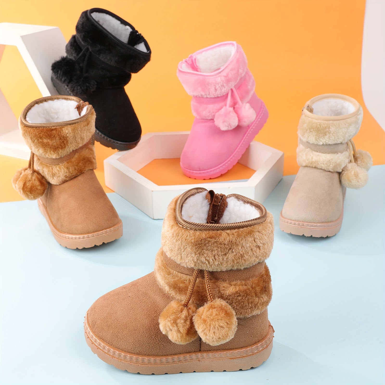Cute Plush Boots for Kids - For Warmth and Comfort