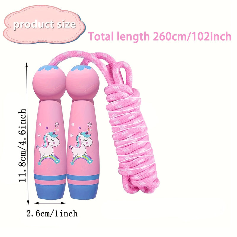 Unicorn Jump Rope - Cozy Jump Rope for Children with Wooden Handles