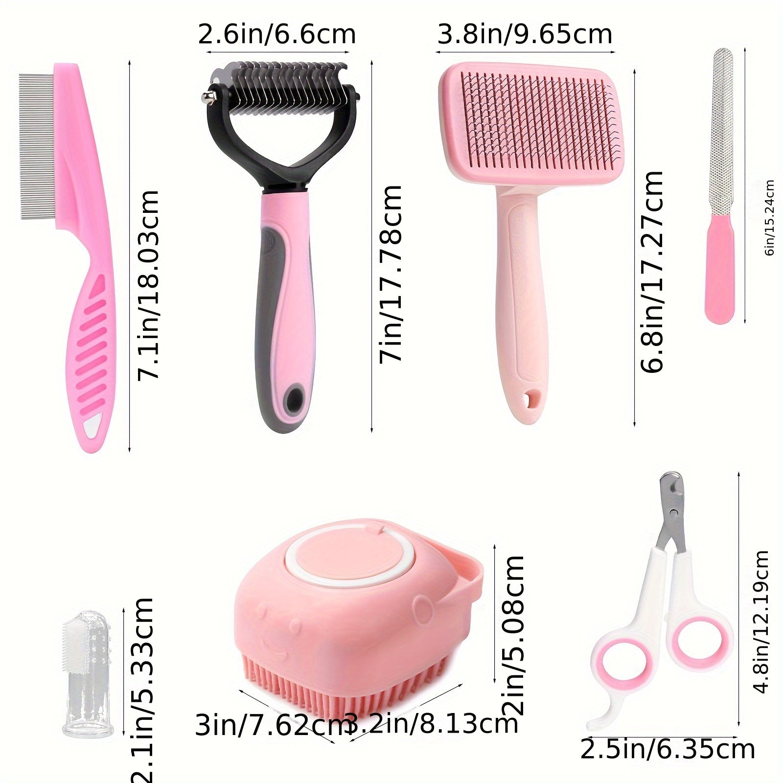 8-Piece Dog Grooming Set - For a Healthy and Shining Coat of Your Pet