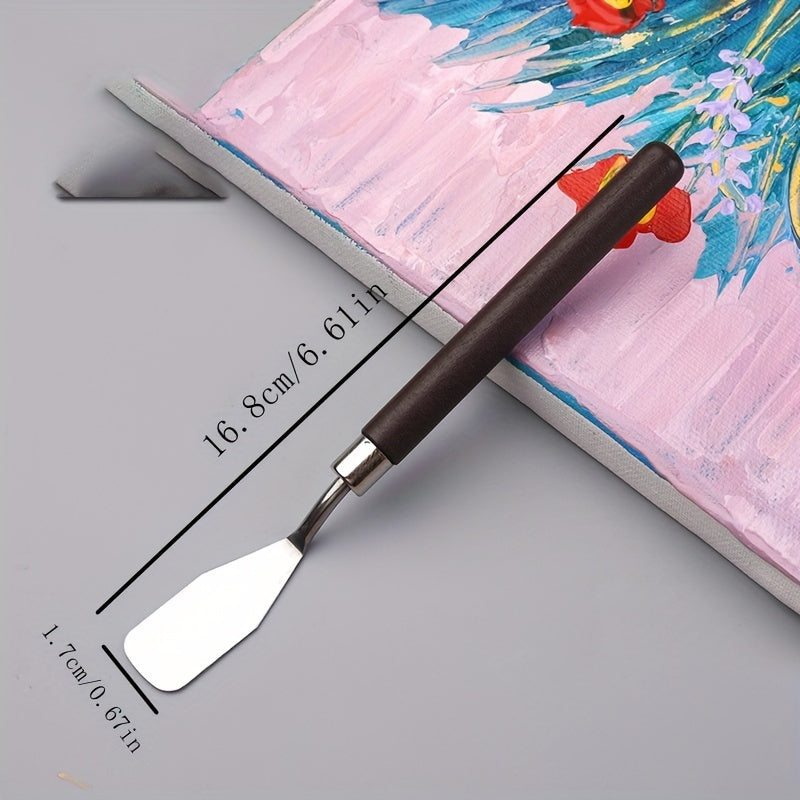 7-Piece Stainless Steel Palette Knife Set – For Painting and Mixing Colors