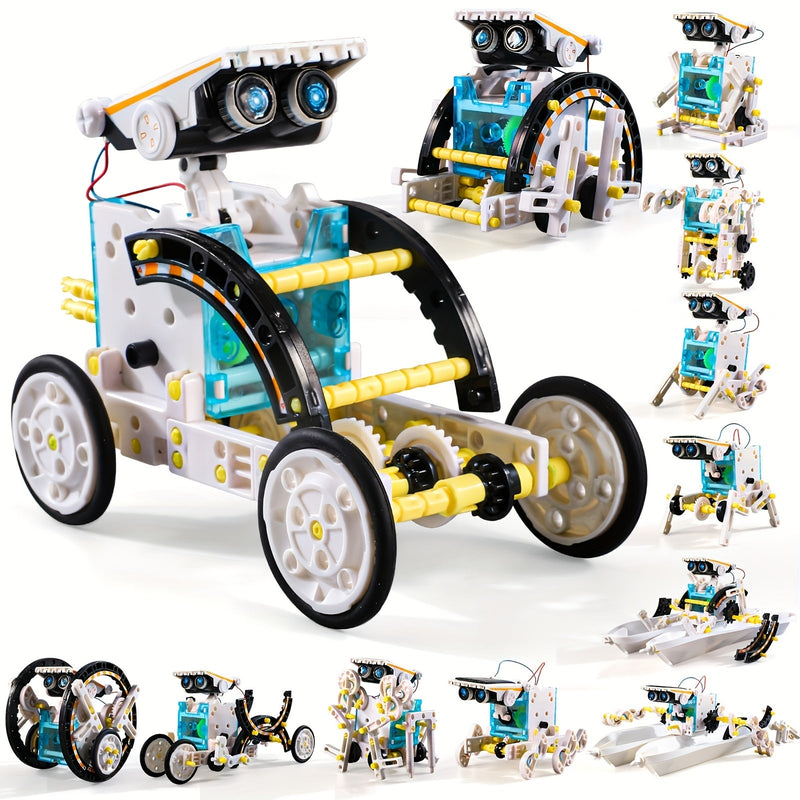 Solar Robo Builder - 12-in-1 Educational Construction Toy with Solar Power