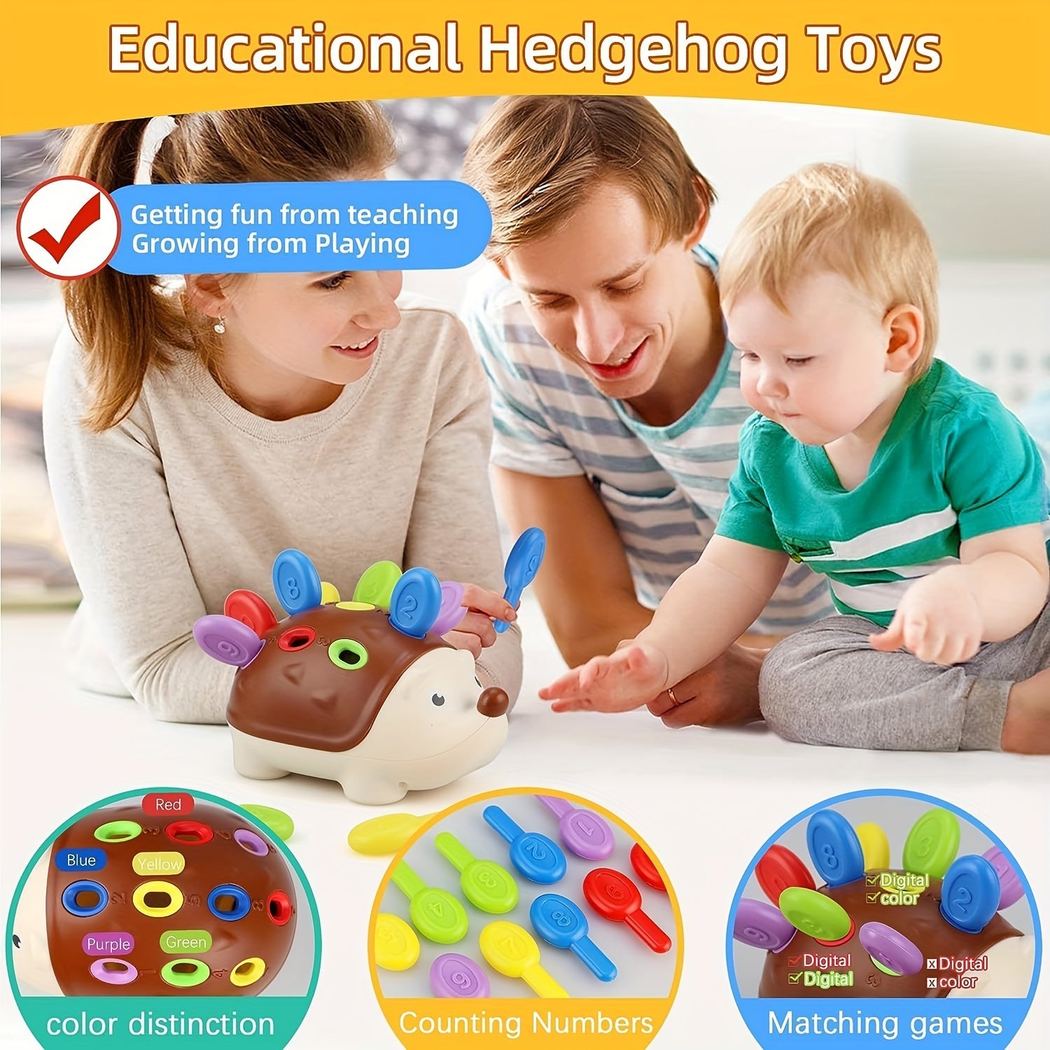Cute Hedgehog Educational Toy – Learn and Play