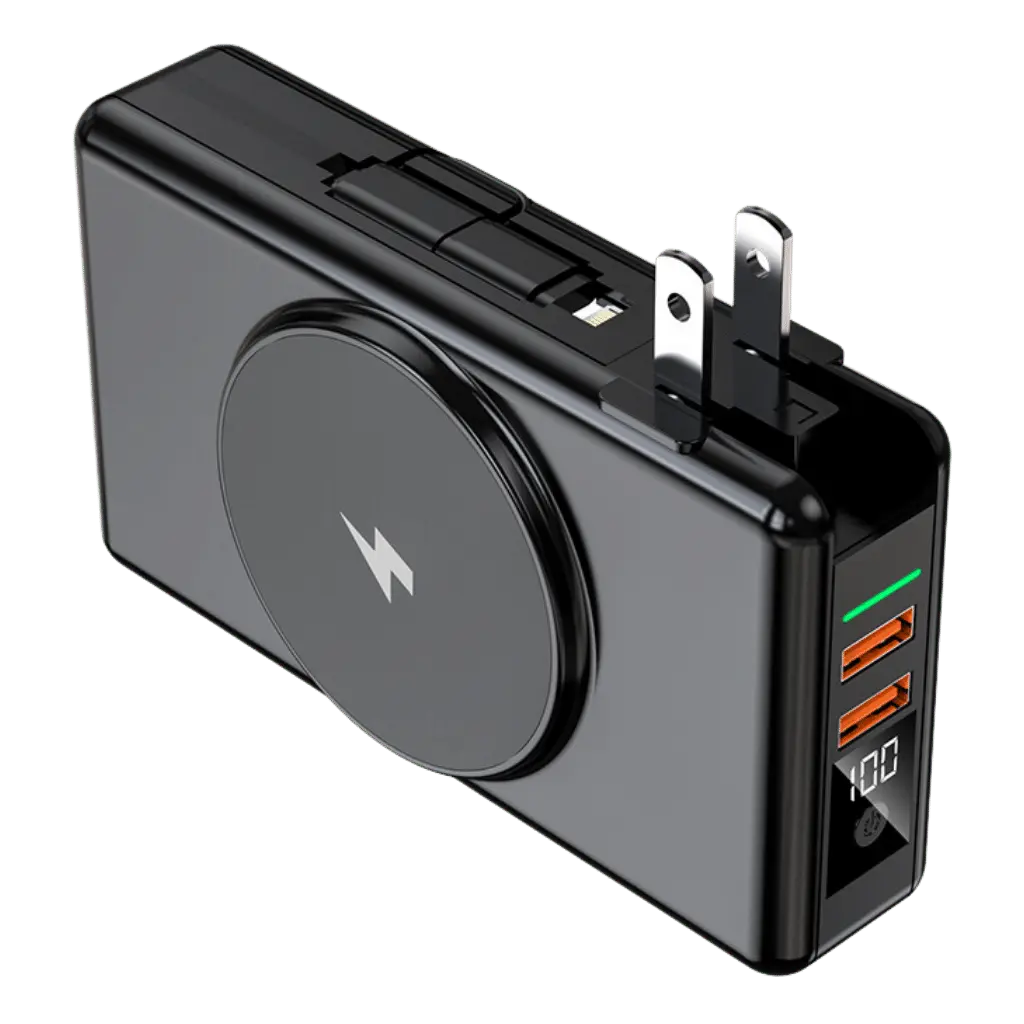 EnergieMate 5-in-1 Powerbank – Smart Travel Companion with 15,000mAh