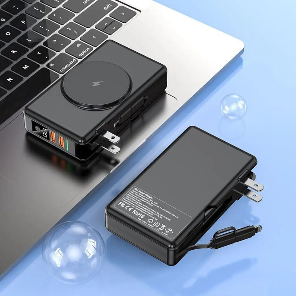 EnergieMate 5-in-1 Powerbank – Smart Travel Companion with 15,000mAh