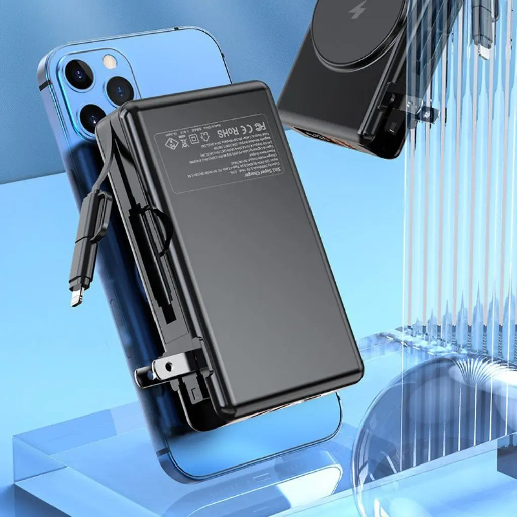 EnergieMate 5-in-1 Powerbank – Smart Travel Companion with 15,000mAh