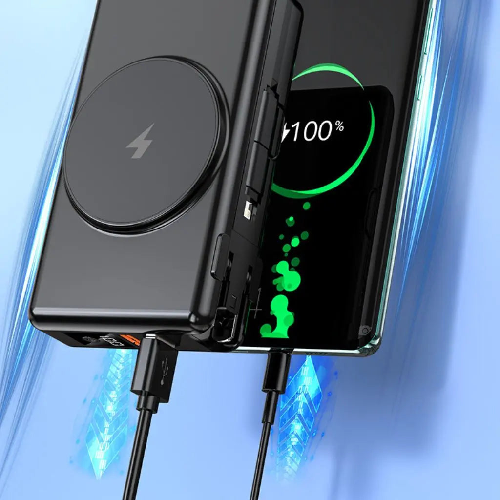 EnergieMate 5-in-1 Powerbank – Smart Travel Companion with 15,000mAh