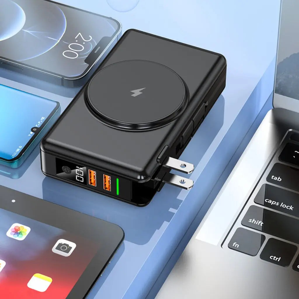 EnergieMate 5-in-1 Powerbank – Smart Travel Companion with 15,000mAh