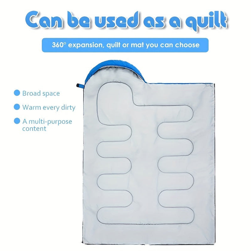 Warm Sleeping Bag with Hood – Perfect for Camping and Winter Adventures