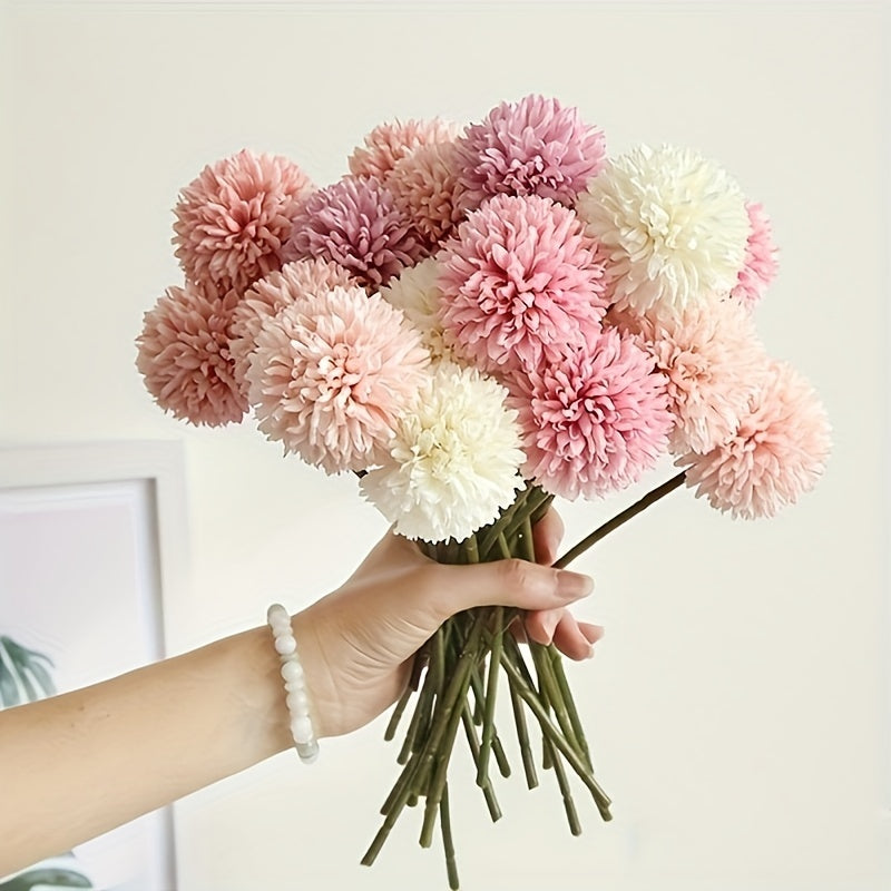 Set of 5 Artificial Chrysanthemum Flowers – Realistic Floral Arrangements for Weddings and Home Decor