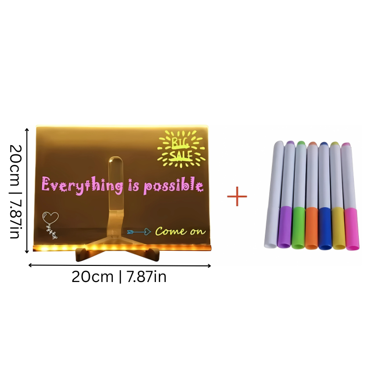 GlowSketch LED Board – Reusable Light-Up Drawing Panel for Kids