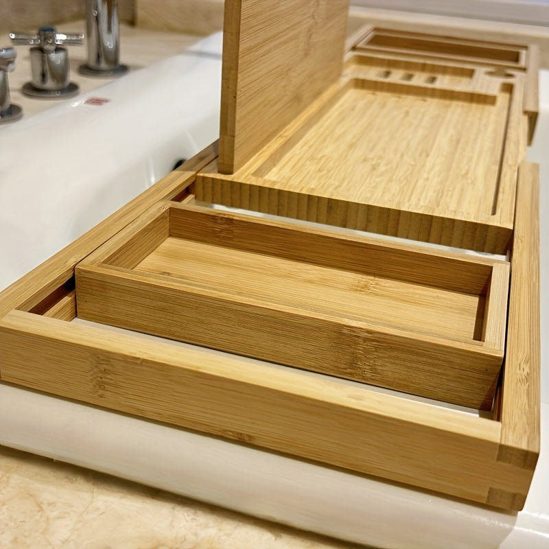 Bamboo Bathtub Tray - For Ultimate Relaxation