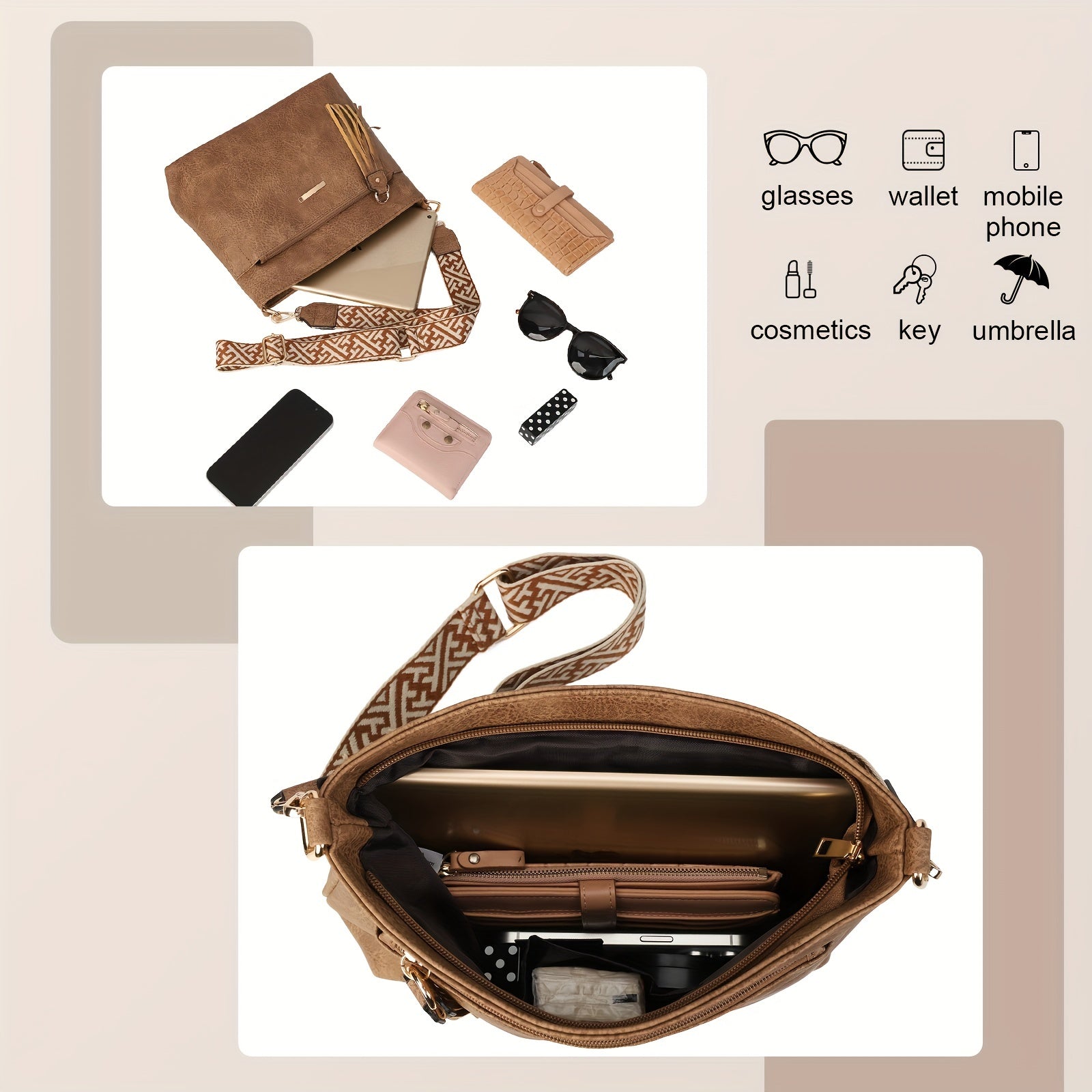 Chic PU Shoulder Bag – Stylish and Spacious for Any Occasion