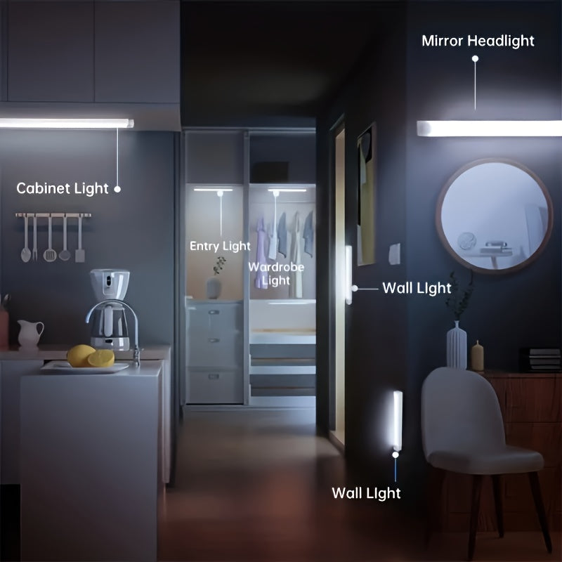 Smart LED Under-Cabinet Lighting with Motion Sensor – Wireless, Rechargeable, and Ultra-Thin