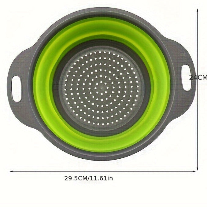 Collapsible Silicone Colander Set – Perfect for Pasta, Vegetables, and Fruit
