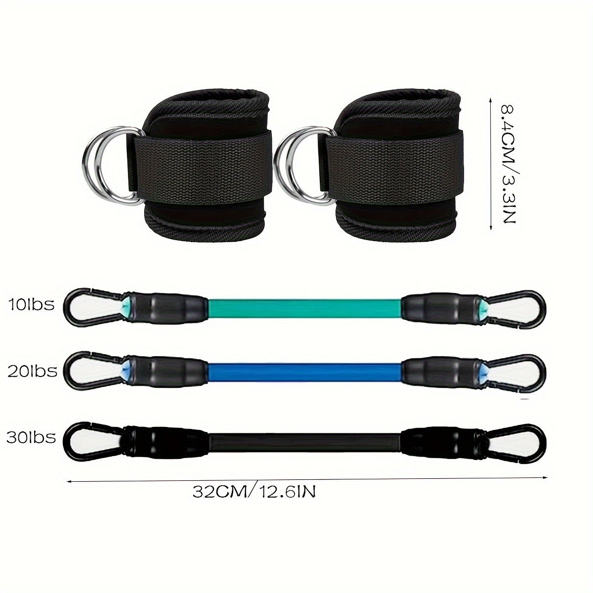 Adjustable Ankle Resistance Bands Set – Perfect for Booty and Legs Training at Home