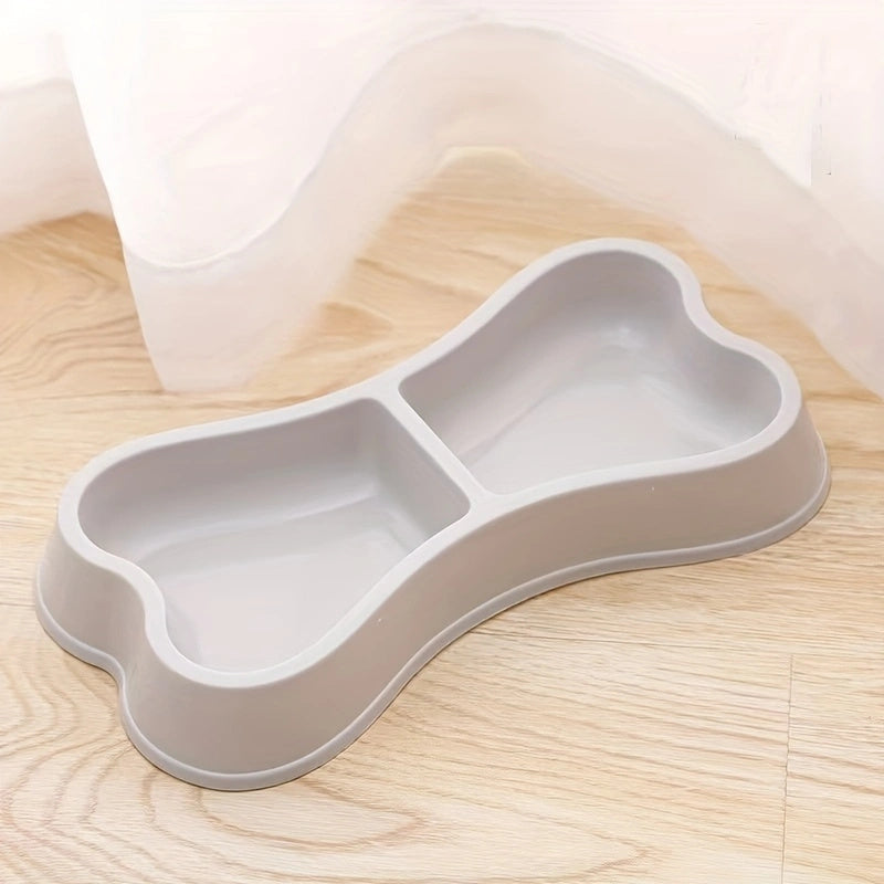 Macaron Bone-Shaped Double Dog Bowl – Practical and Stylish Feeding for Your Dog