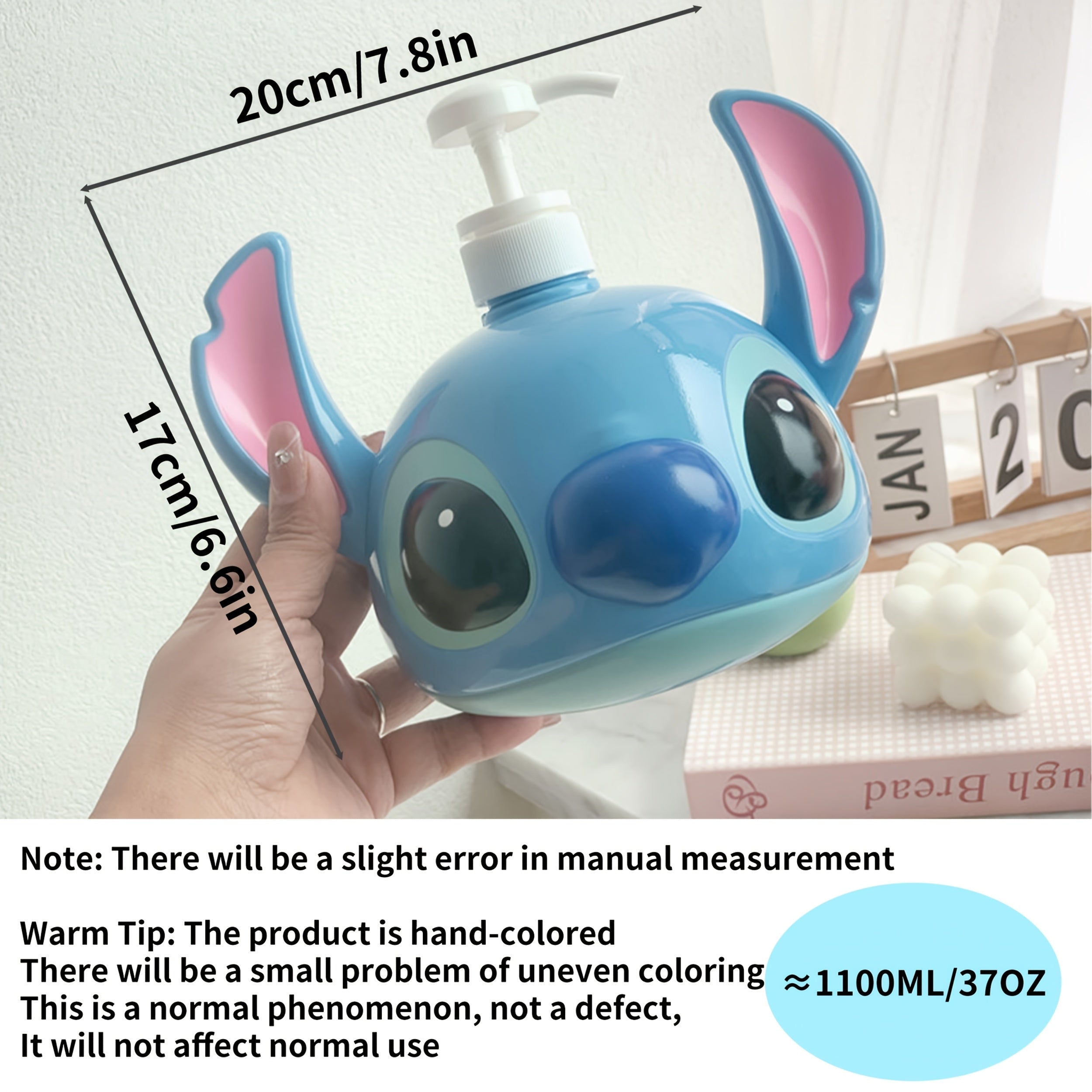 Disney Stitch PVC Shampoo Dispenser – Perfect for Bathroom and Kitchen