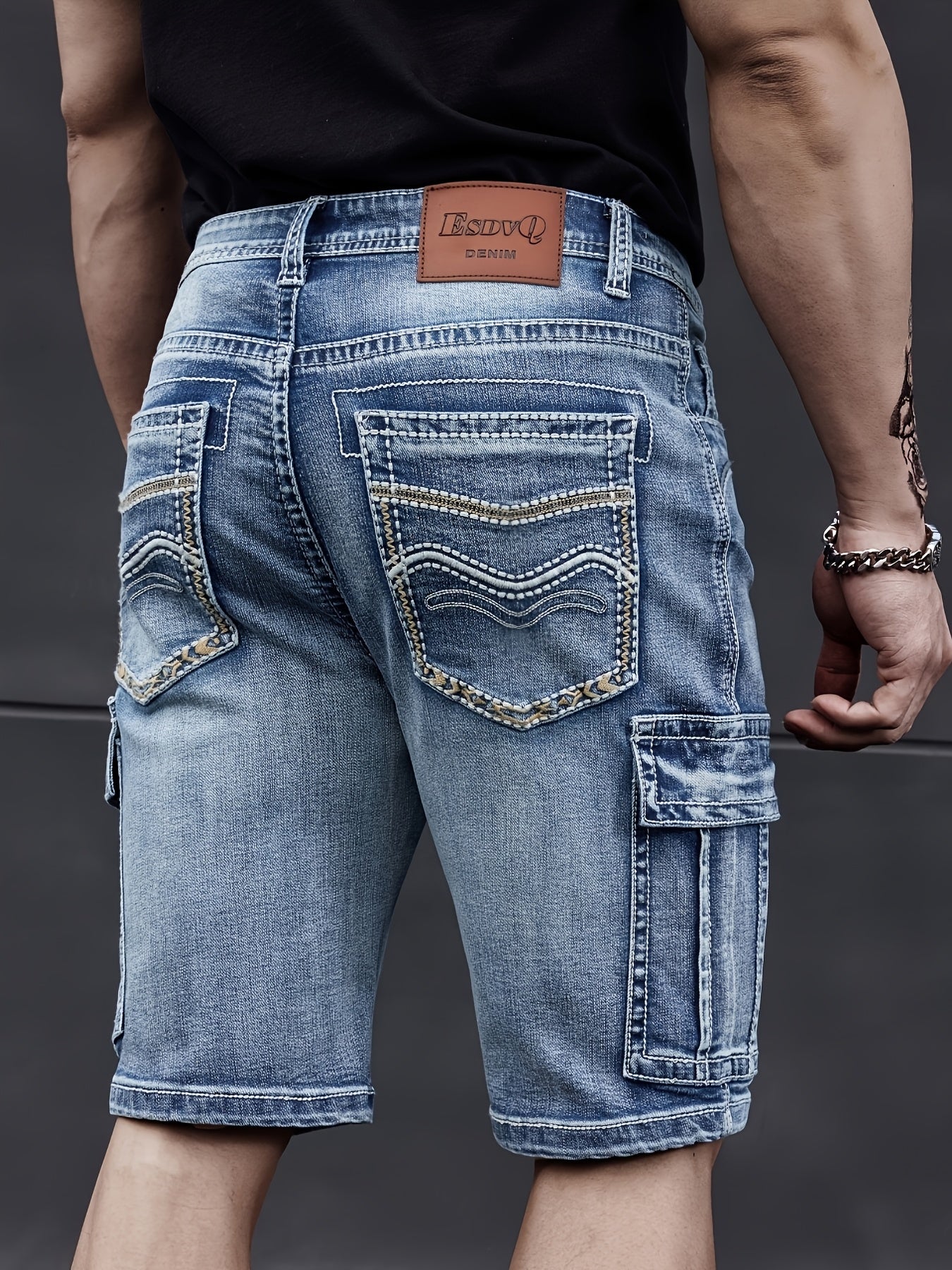 Men's Multi-Pocket Denim Shorts - Practical and Comfortable