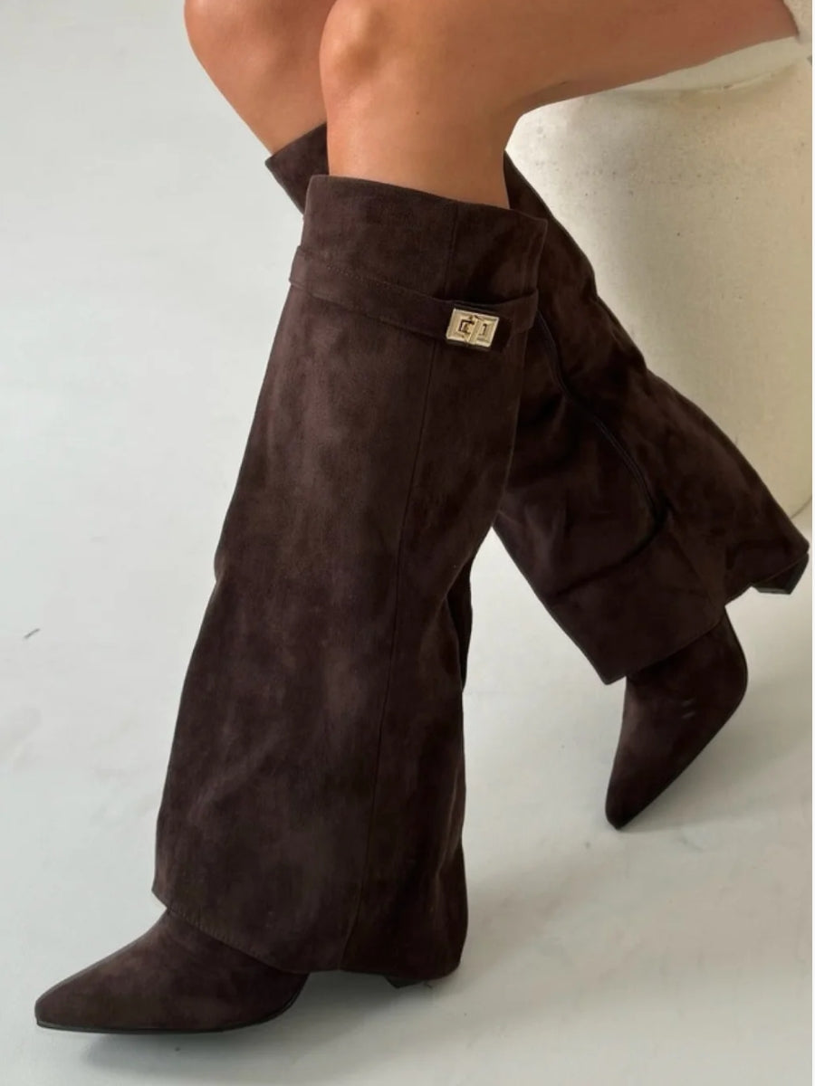 Luxe Suede Over-the-Knee Boots for Women – Comfort and Class