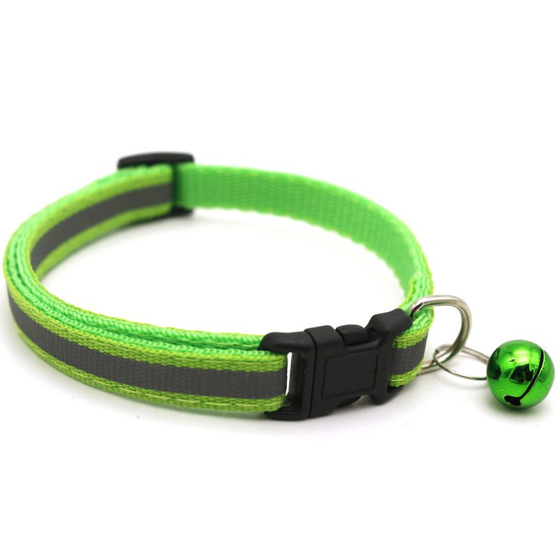Reflective Cat Collar with AirTag Holder and Bell – Adjustable Collar for Night Visibility