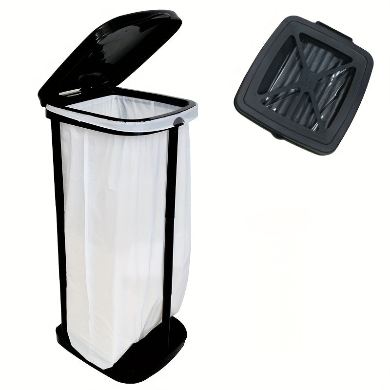 Adjustable Foldable Trash Bag Holder – Three-Piece Height Adjustable Stand for Home or Outdoor