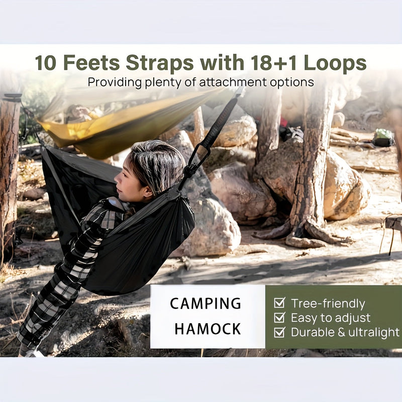 Outdoor Nylon Hammock – Flexible and Lightweight for Any Adventure