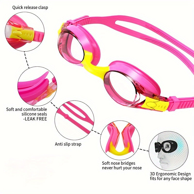 AquaKids Swim Goggles - Comfortable & Leak-Proof Swim Goggles for Children