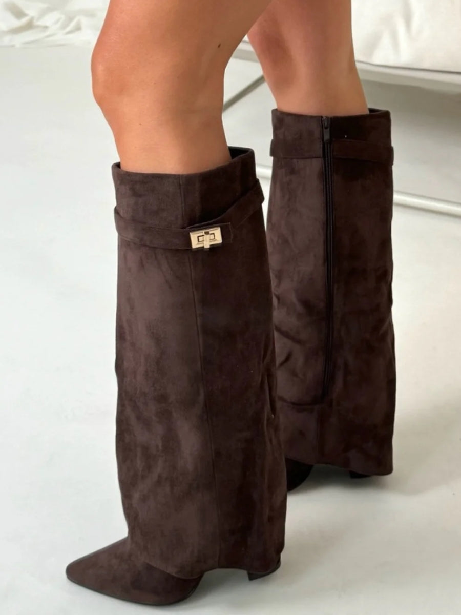 Luxe Suede Over-the-Knee Boots for Women – Comfort and Class