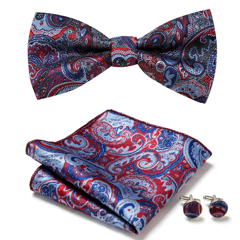 Elegant Bow Tie Set – Handcrafted with Matching Accessories