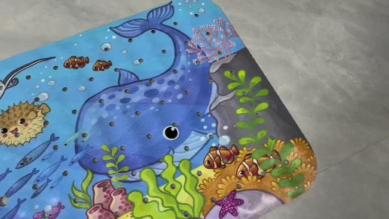 Extra-Long Non-Slip Bath Mat – Machine Washable with Suction Cups