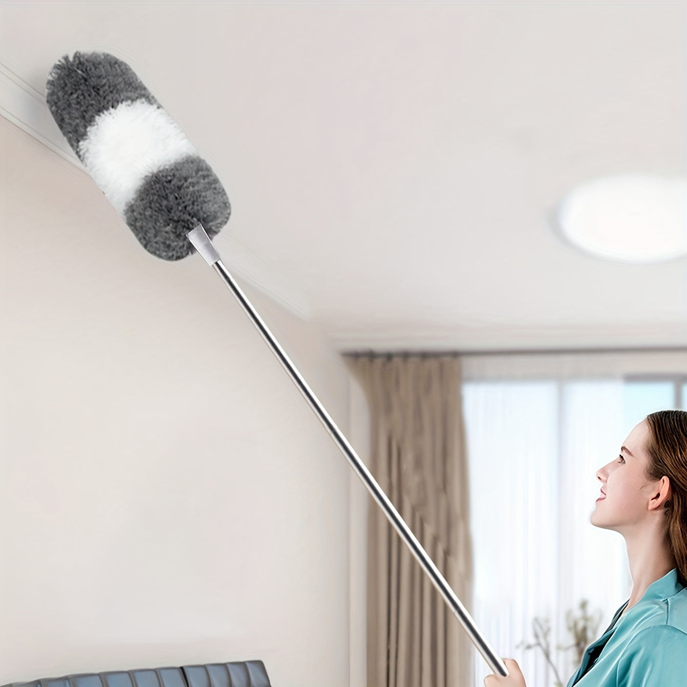 Extendable Microfiber Duster – Washable, Flexible, and Perfect for High Ceilings