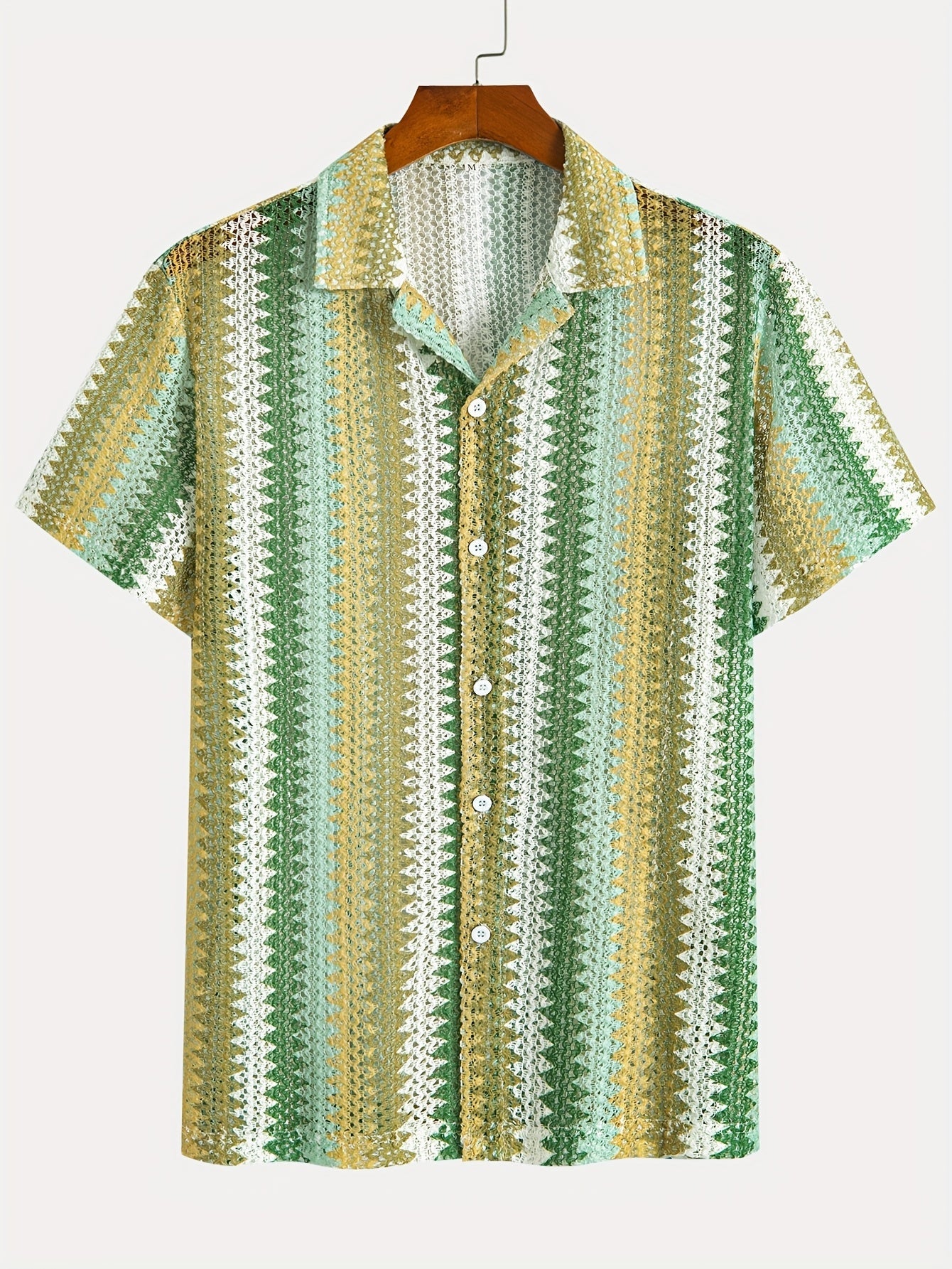 Men's Summer Casual Short Sleeve Shirt – Woven Fabric for a Fresh Look