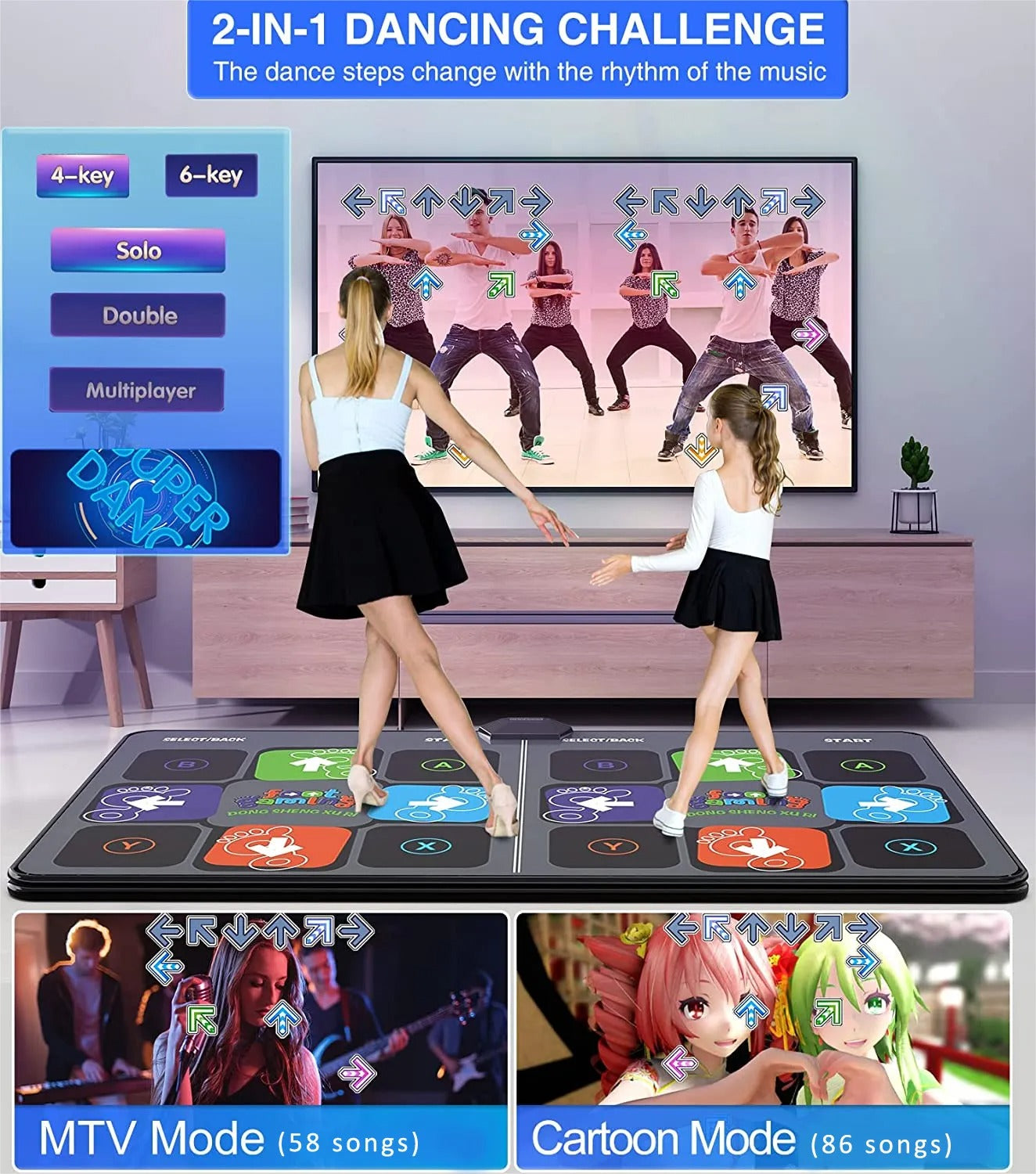 DanceMaster Interactive Dance Mat – Fitness & Fun for the Whole Family