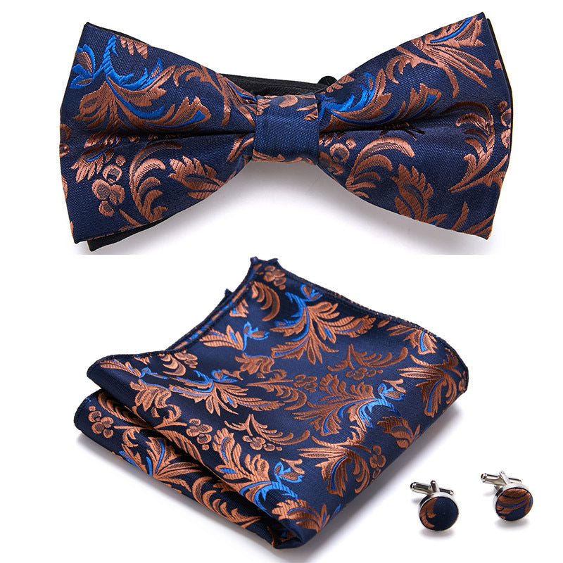 Elegant Bow Tie Set – Handcrafted with Matching Accessories