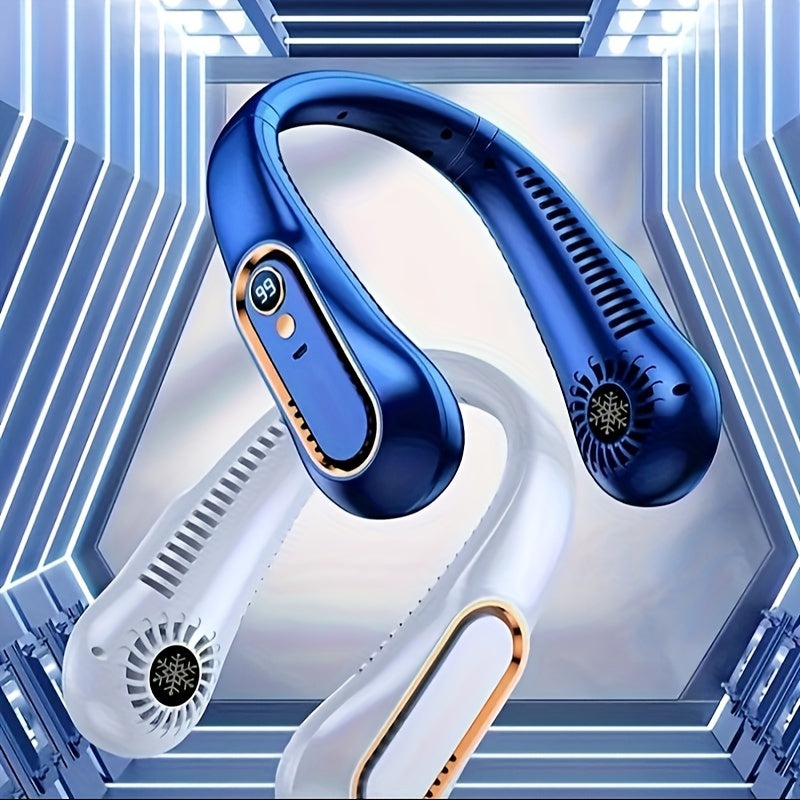 Rechargeable USB Neck Fan for Powerful, Silent Cooling – Perfect for Outdoor and Indoor Use