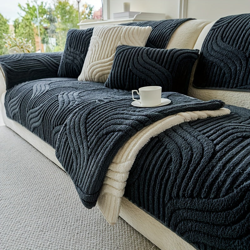 Luxury Plush Sofa Cover – Non-slip and Breathable for a Cozy and Stylish Living Room