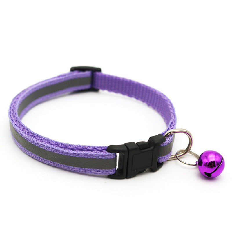 Reflective Cat Collar with AirTag Holder and Bell – Adjustable Collar for Night Visibility