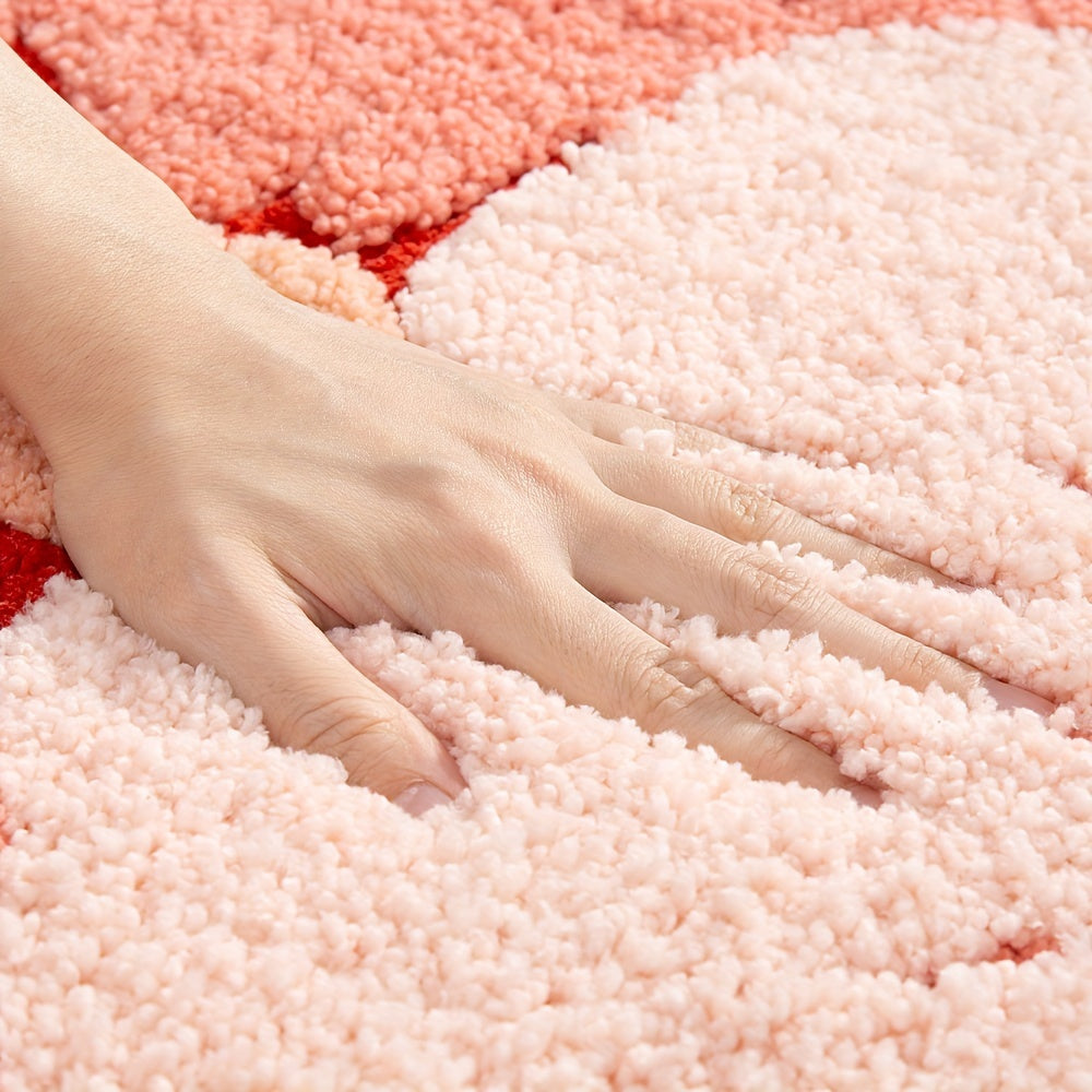 Fluffy Flower Bathroom Rug – Absorbent and Soft for Extra Comfort