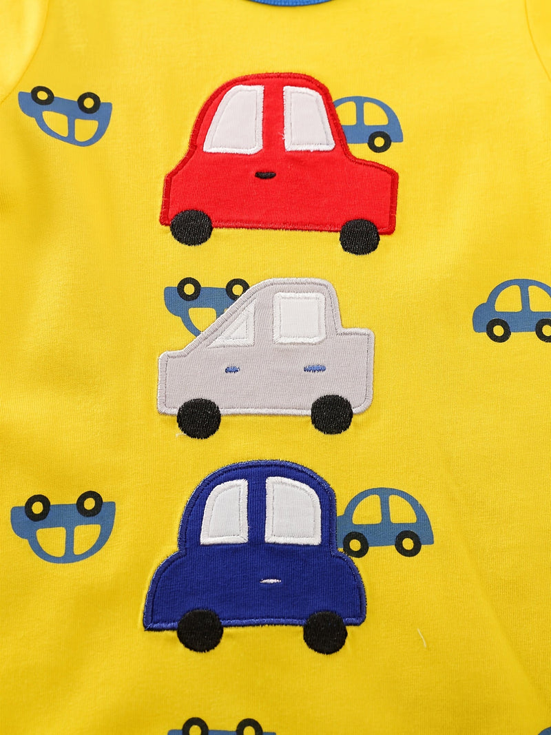 Playful Car Baby Romper for Babies – Perfect for Summer Adventures