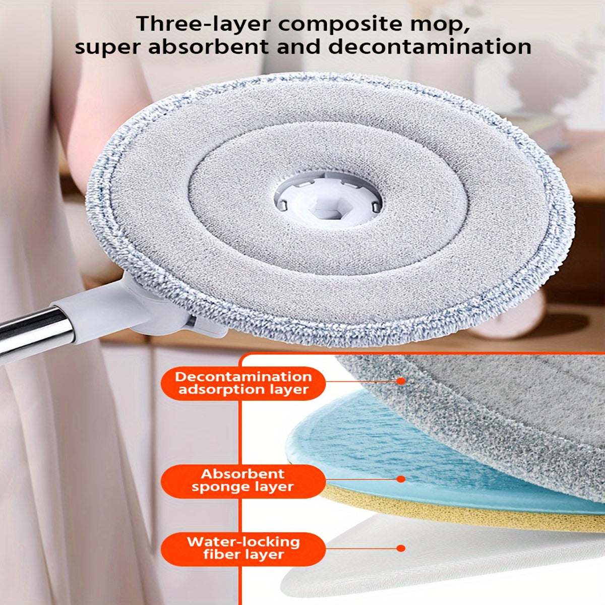 FlexiClean Spin Mop Set – Hands-Free, Adjustable, and Efficient Cleaning