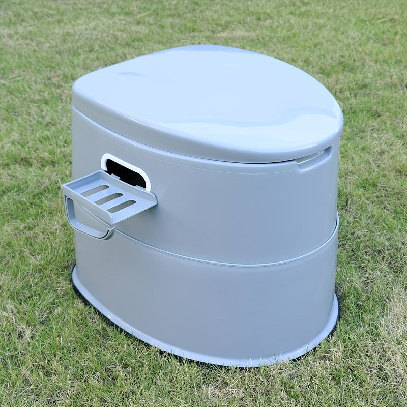Portable Gray PVC Toilet - Comfortable and Convenient for Camping and Emergency Use