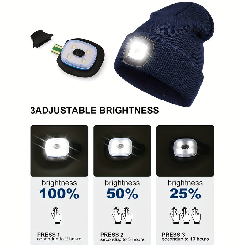 LED Beanie for Kids - Hands-Free and Illuminated