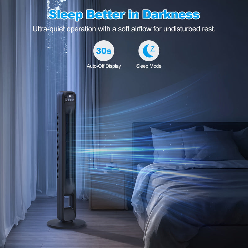 Blade-less Tower Fan – Quiet and Adjustable