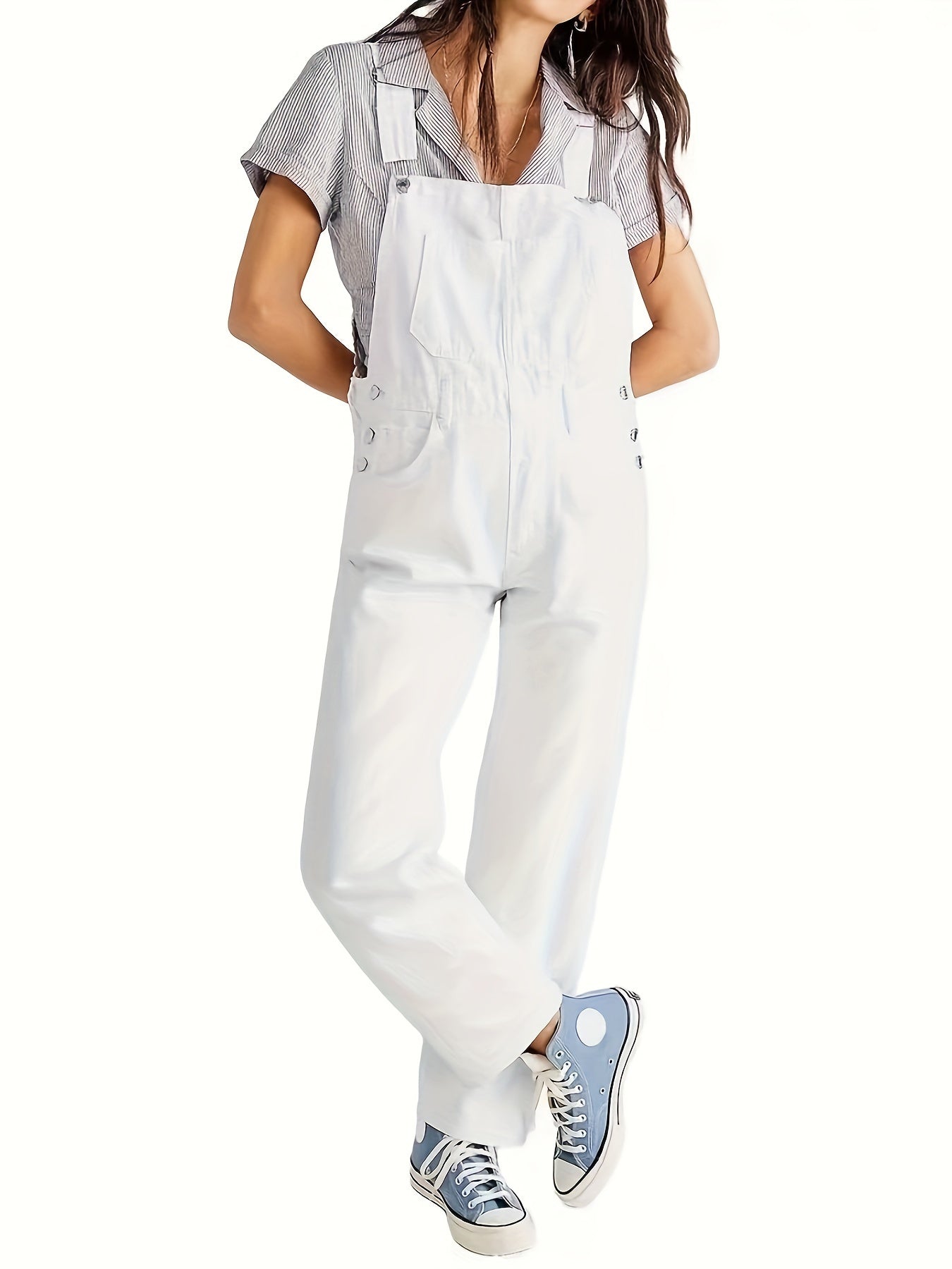 Trendy Denim Women's Jumpsuit – Casual and Stylish for Spring, Summer, and Autumn
