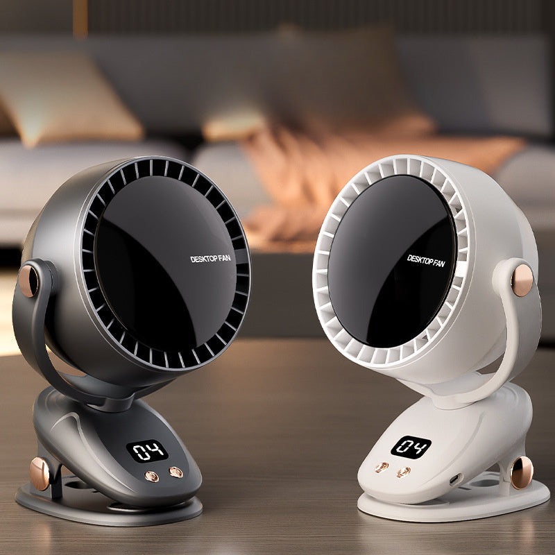 Portable Bladeless Fan with Digital Display – Quiet and Rechargeable Cooling for Indoor and Outdoor Use