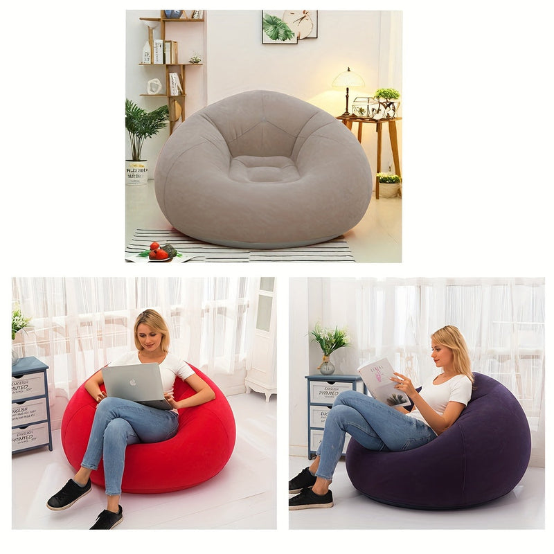 Soft Inflatable Lounge Chair – Relaxed and Compact for Indoor and Outdoor Use