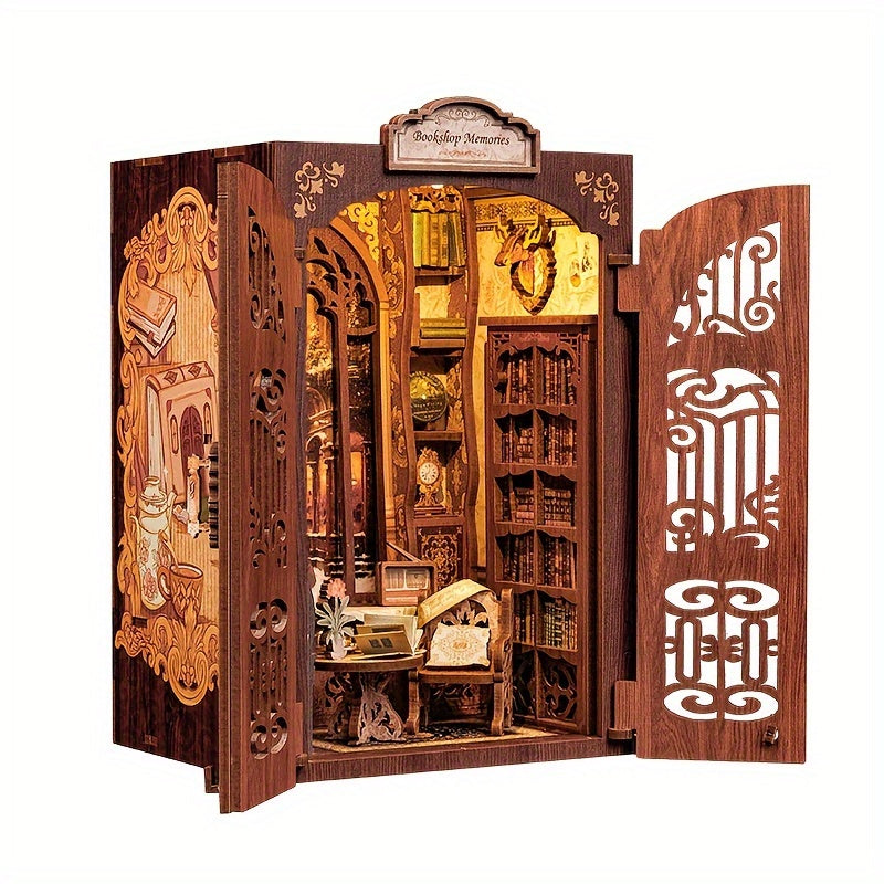 DIY Miniature Owl Bookstore – 3D Wooden Kit with Lighting for Creative Decoration