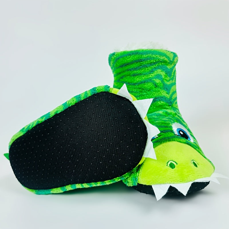 Cheerful Dinosaur Slippers for Kids - For a Cozy Fall and Winter