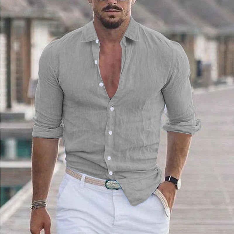 Breeze Luxe Linen Shirt – Stylish Comfort for Men